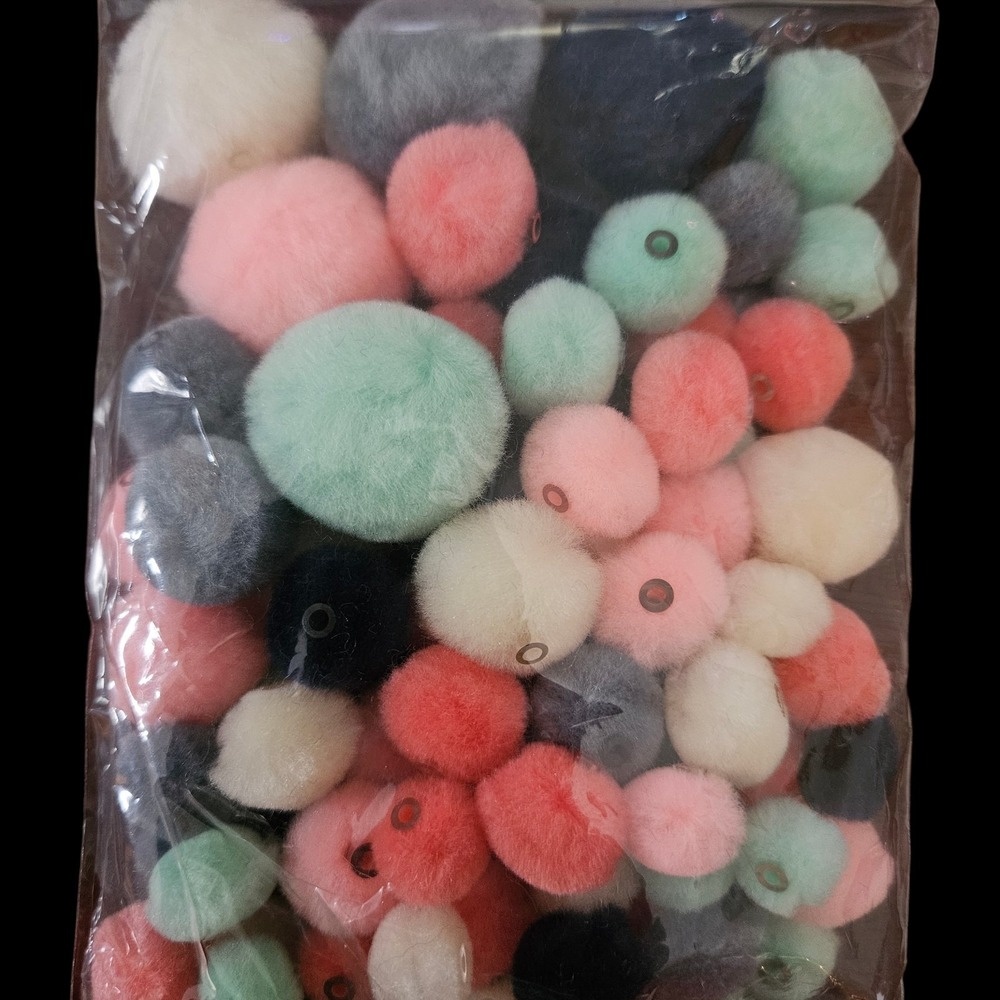 Simply Spring Construction Crafting Pom Poms 85 Pieces New Multicolor Multi Size - Picture 6 of 9